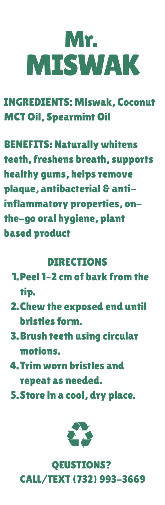 Spearmint Miswak